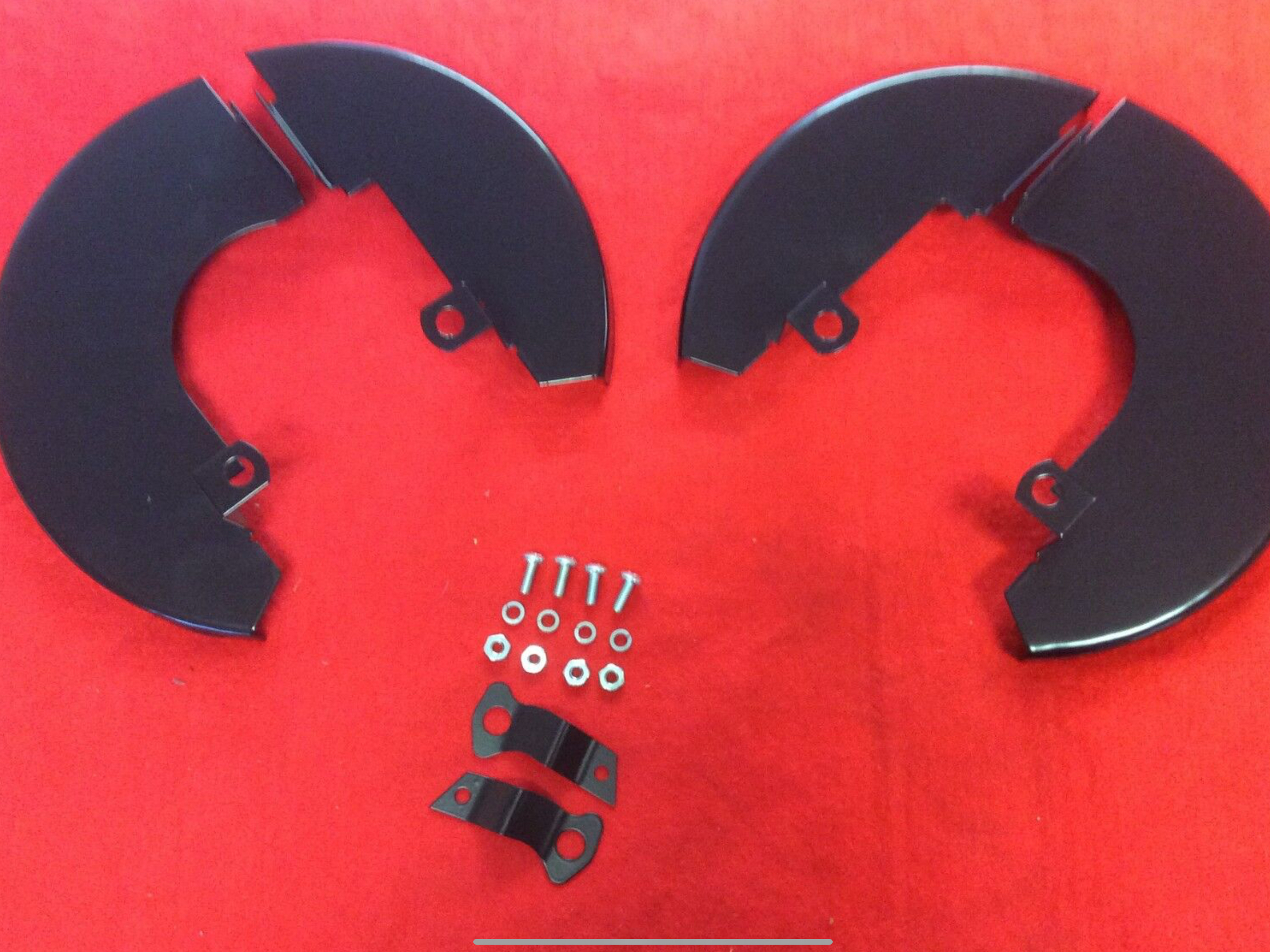 PAIR NEW 8.4" BRAKE DISC BACK PLATE SHIELDS GUARDS