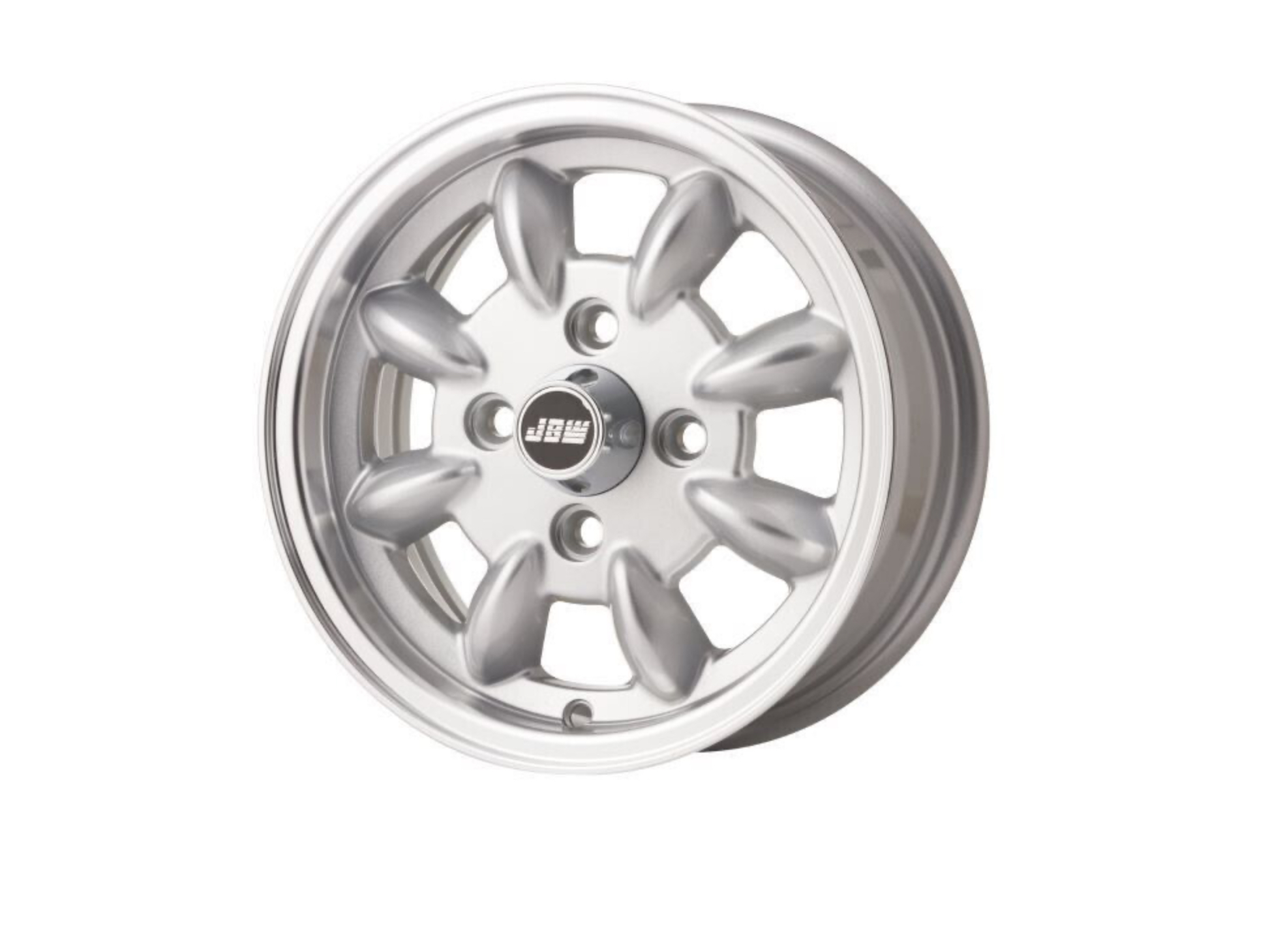Set of 4 Minilite style silver 5x12 alloy wheels