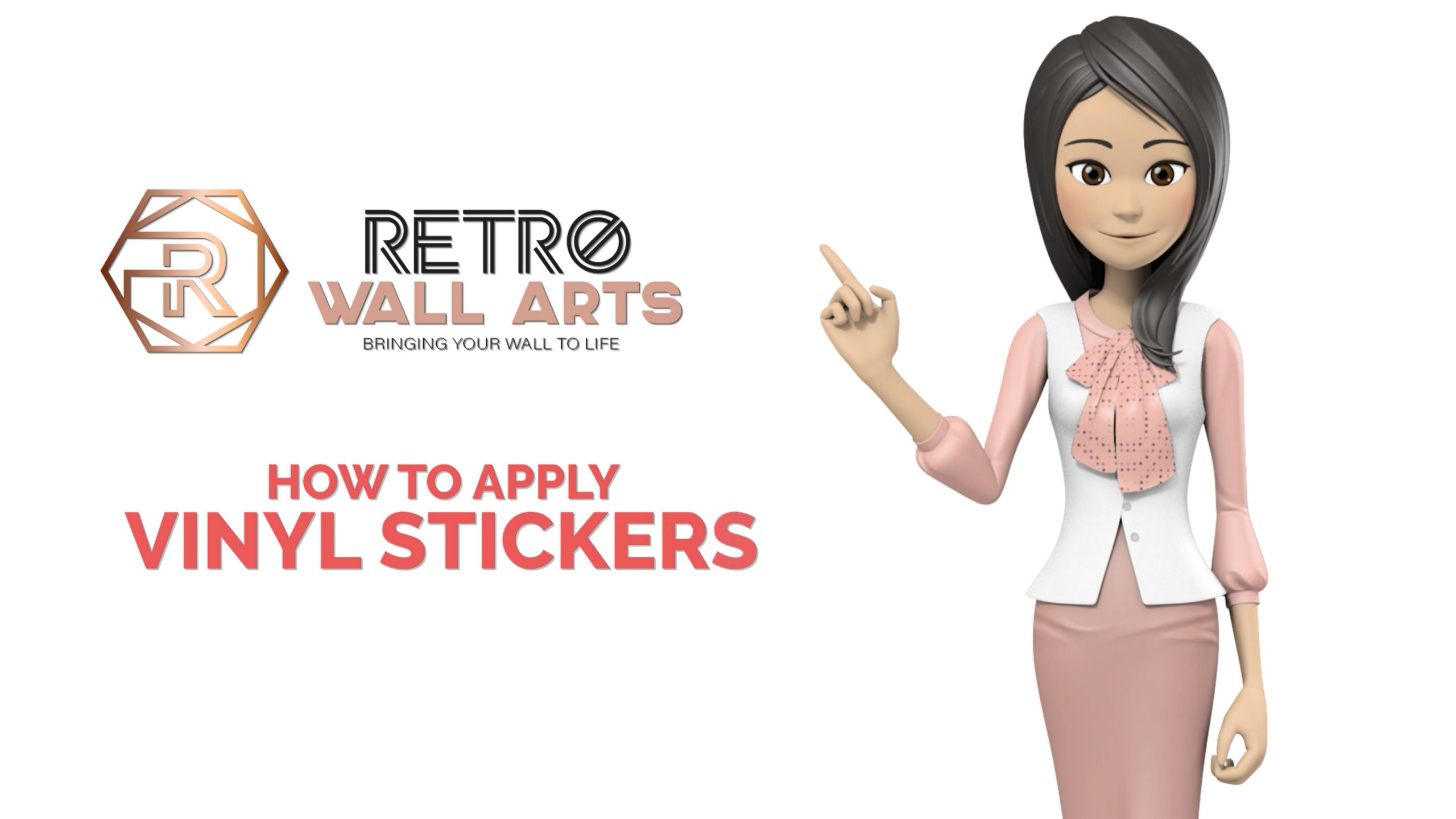 How to apply vinyl wall stickers to your wall | Retro Wall Arts