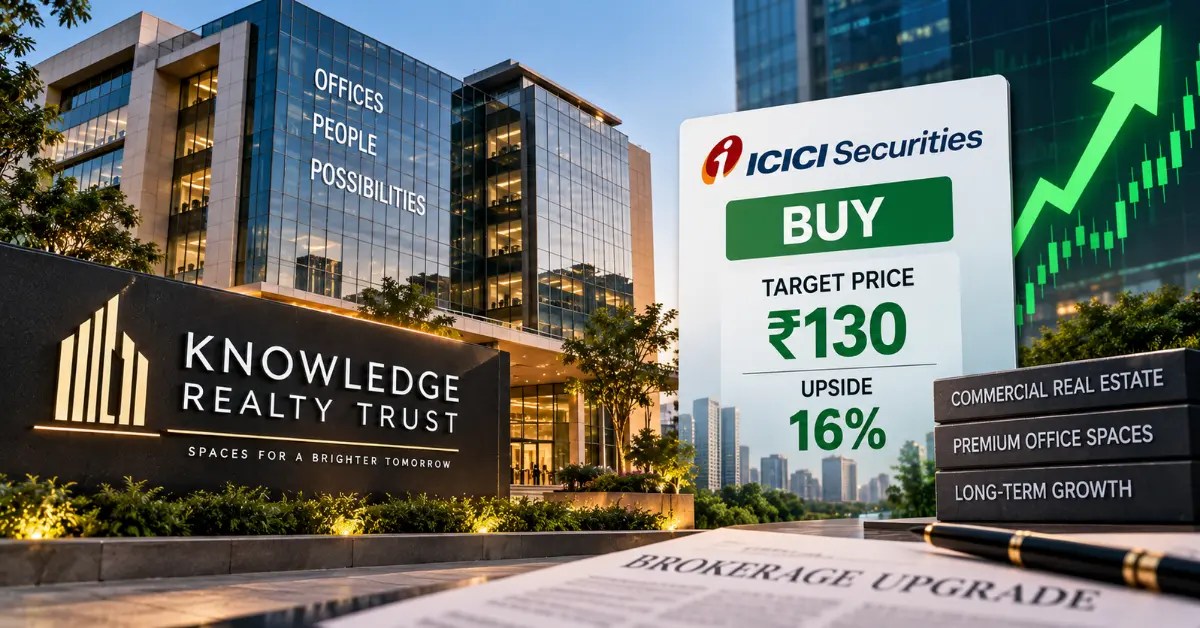 Knowledge Realty Trust share price gets a Buy rating from ICICI Securities with a ₹130 target price and 16% upside.
