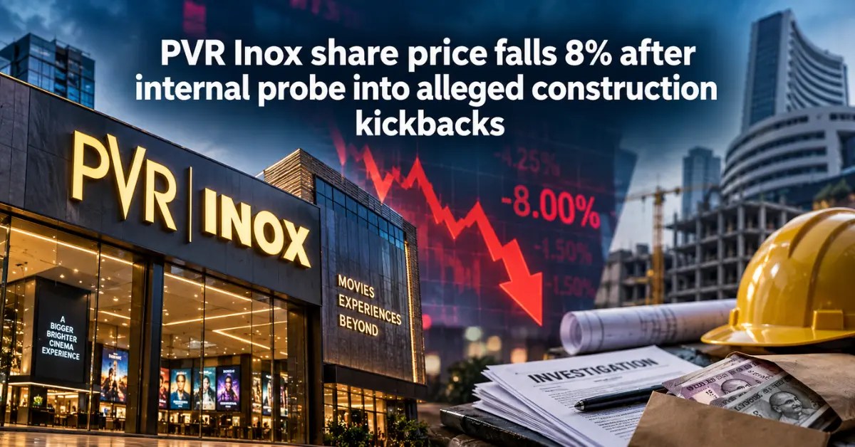 PVR Inox share price falls 8% amid internal probe into alleged construction kickbacks