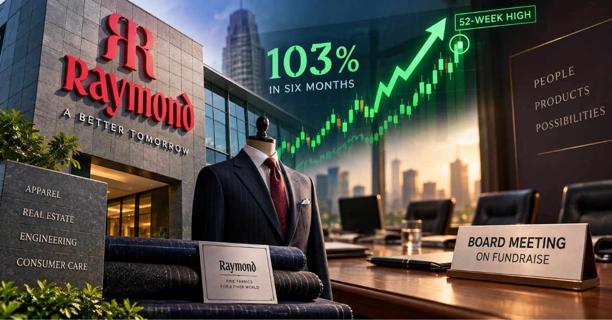 Raymond share rallies 103% in six months to a 52-week high ahead of the company’s board meeting to discuss fundraising