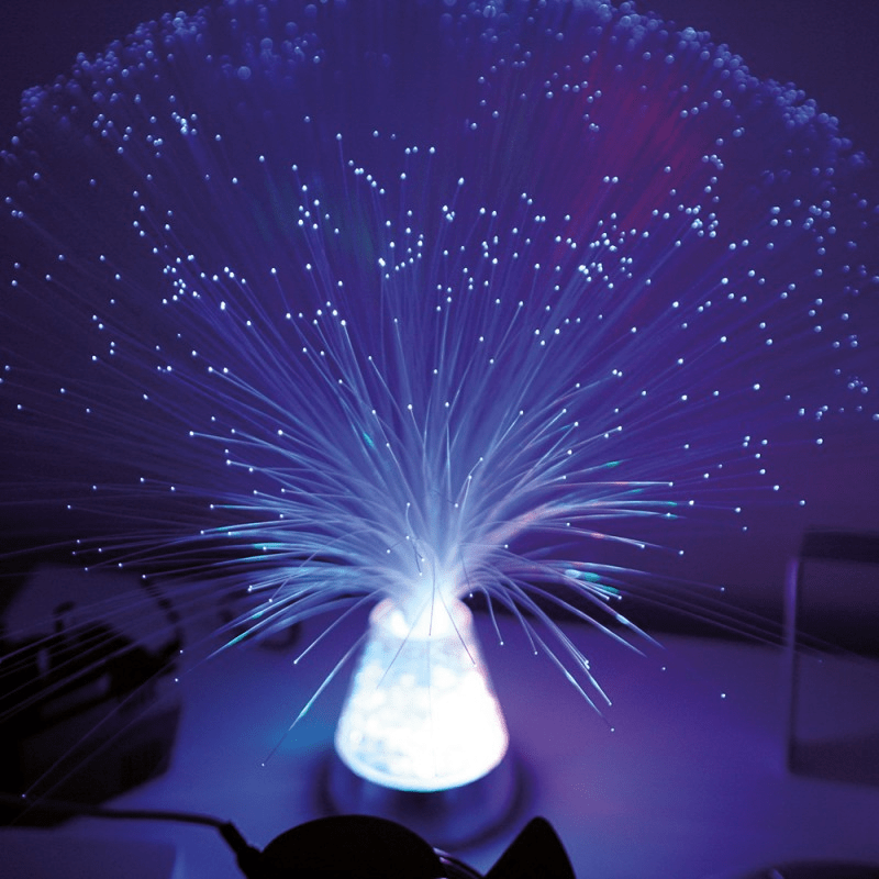 Lampe à fibres optiques (www.hoptoys.fr), 9,90 EUR : déjà offert