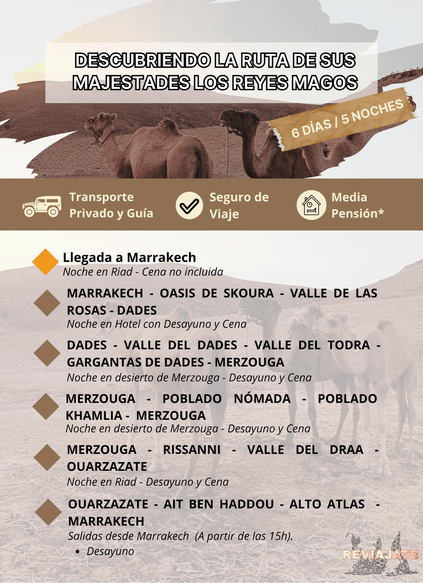 Marruecos - La Ruta de Sus Majestades los Reyes Magos, 6 días