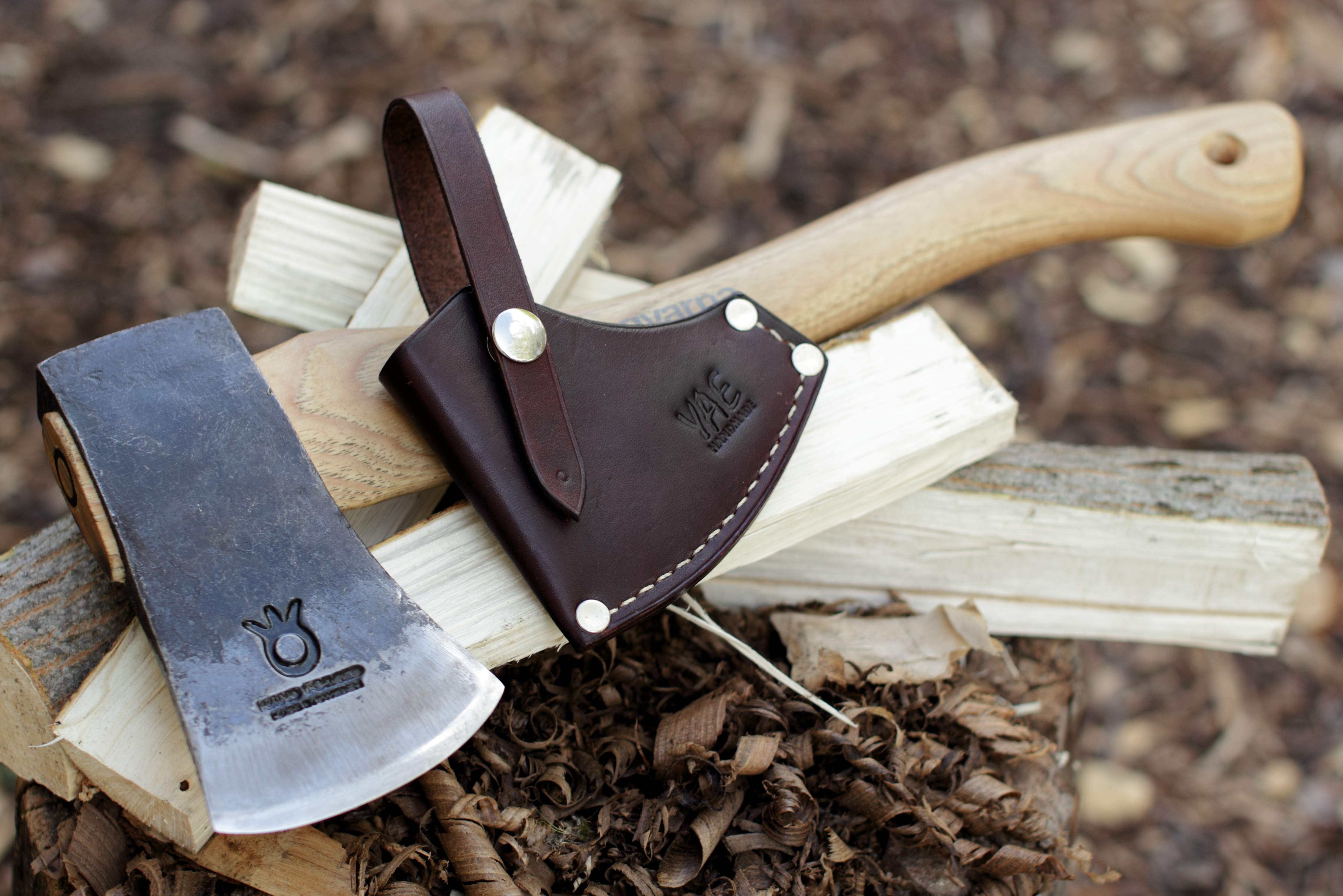 Handmade Leather Axe Sheath For Husqvarna 26" Curved Handle Multipurpose Axe - USA Made (Spokane, WA)