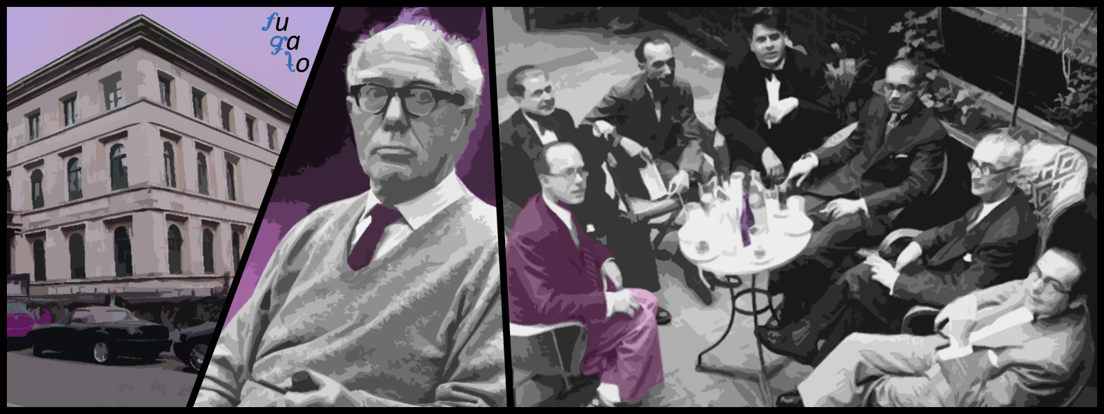 Musikhochschule de Múnich, Robert Gerhard y Grup dels vuit (izquierda a derecha: Gerhard, Grau, Gibert Camins, Toldrá, Blancafort, Samper y Lamote de Grignon).
