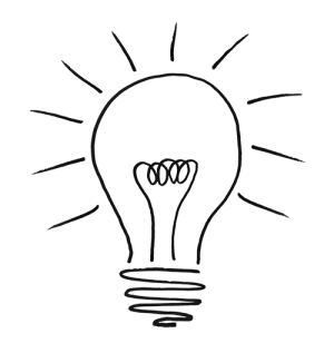 lightbulb drawing bulb clipart illustrated drawn hand thought technology background services managed clip