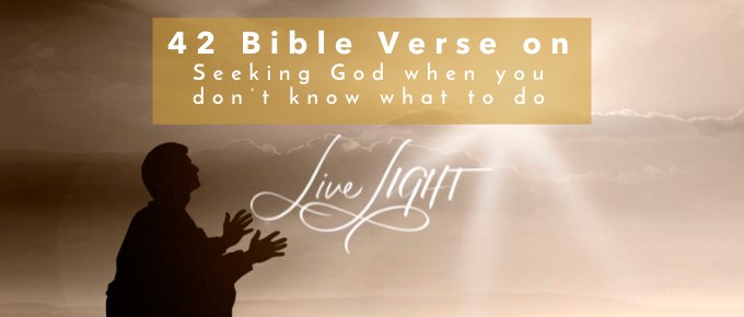 42 Bible Verse on Seeking the Lord When you don’t know what to do via @trevorlund