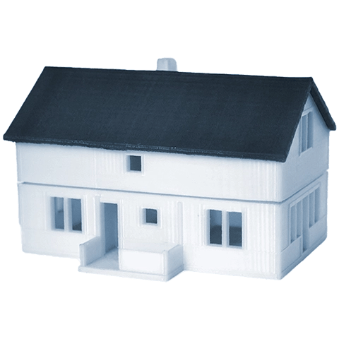 FDM-3D-PRINTEd-house - arch model-3d-printed-architcture-model