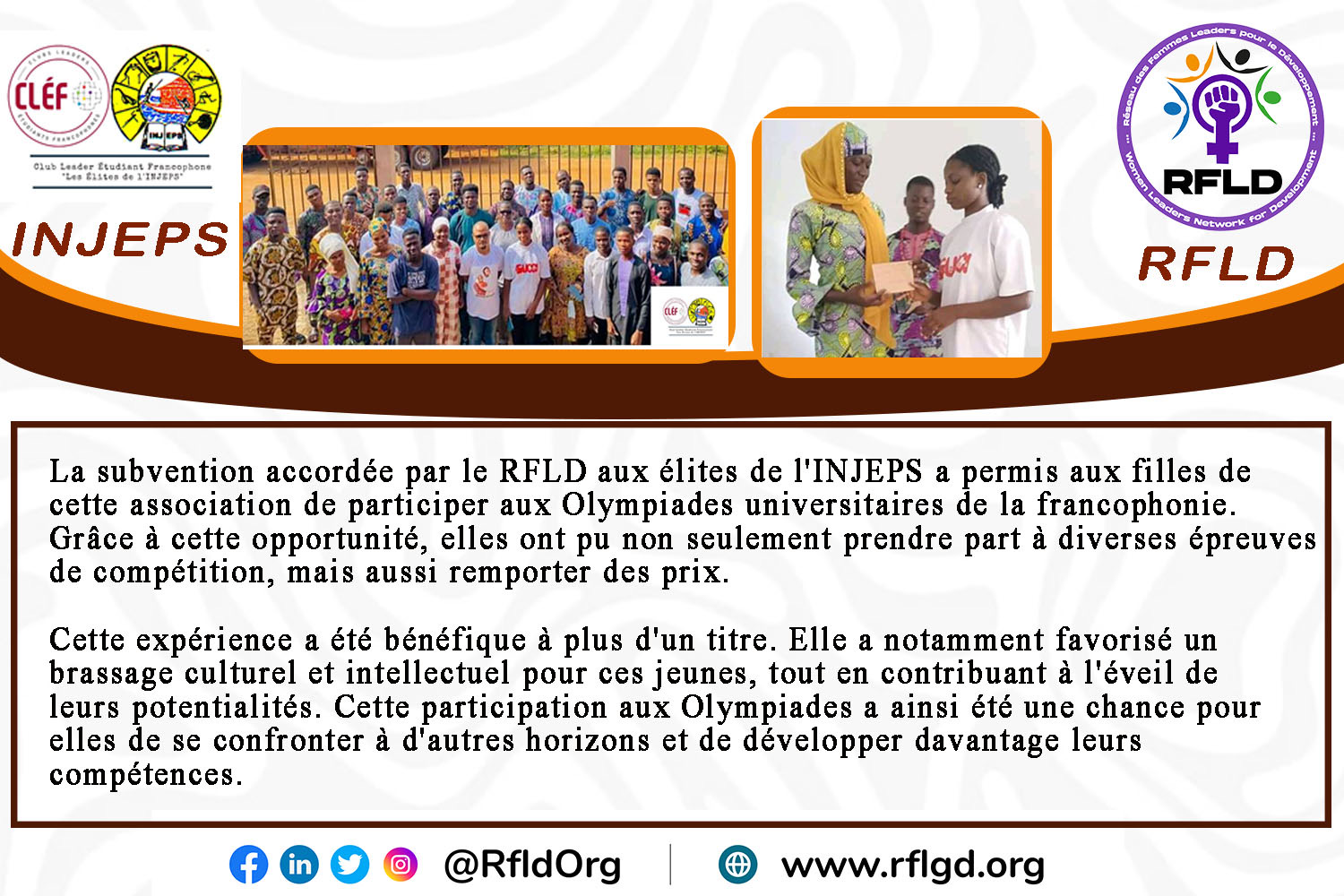 RFLD Subgrantees Testimonies in 2024 (French)