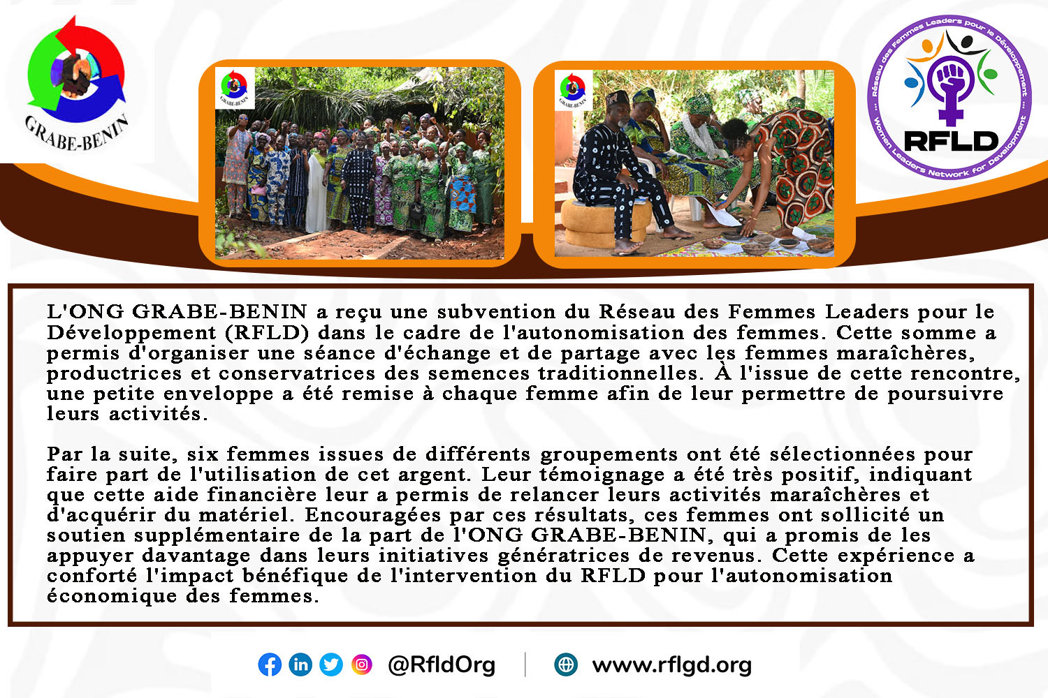 RFLD Subgrantees Testimonies in 2024 (French)