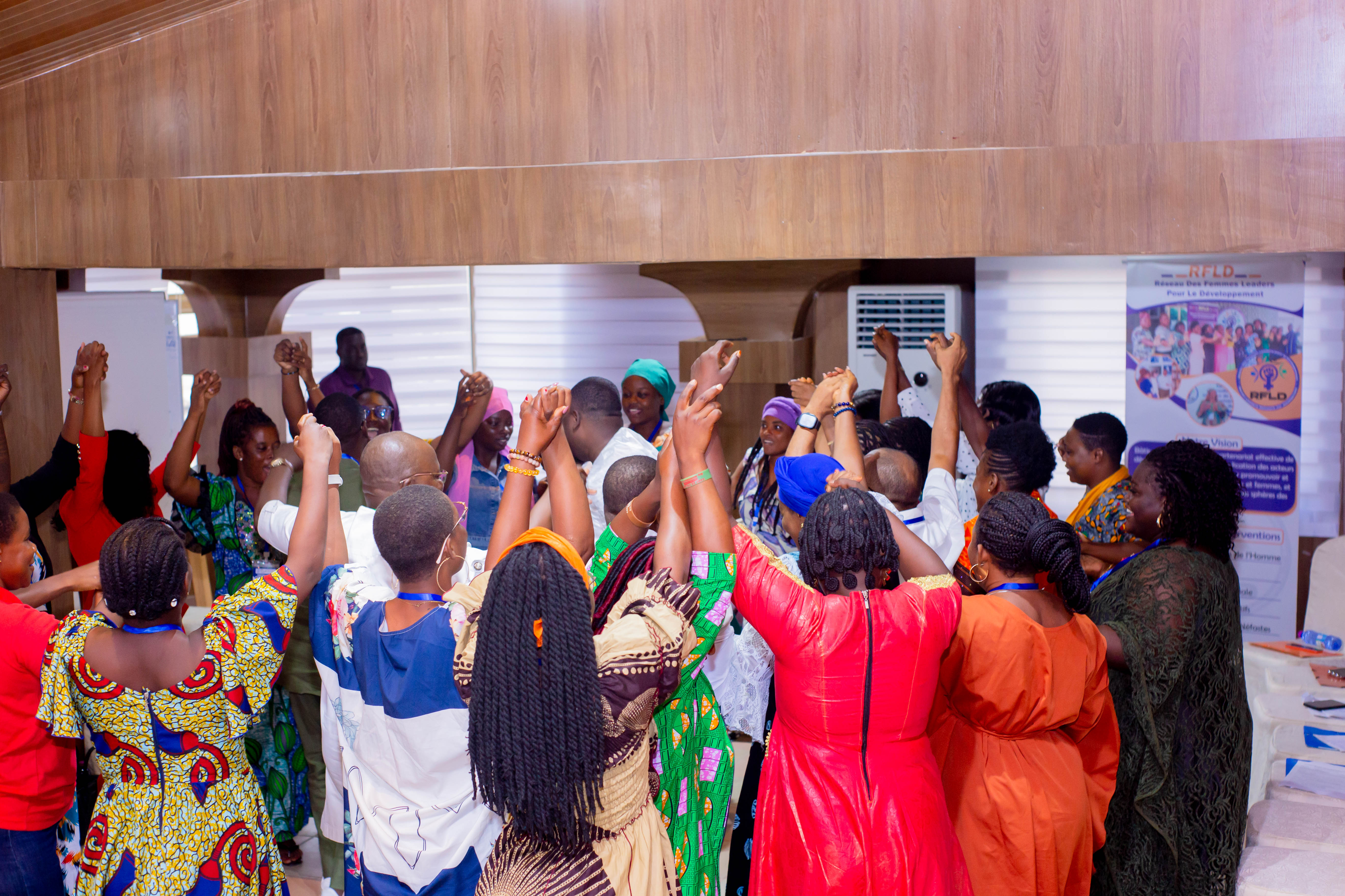 Women leaders in discussion at an RFLD meeting