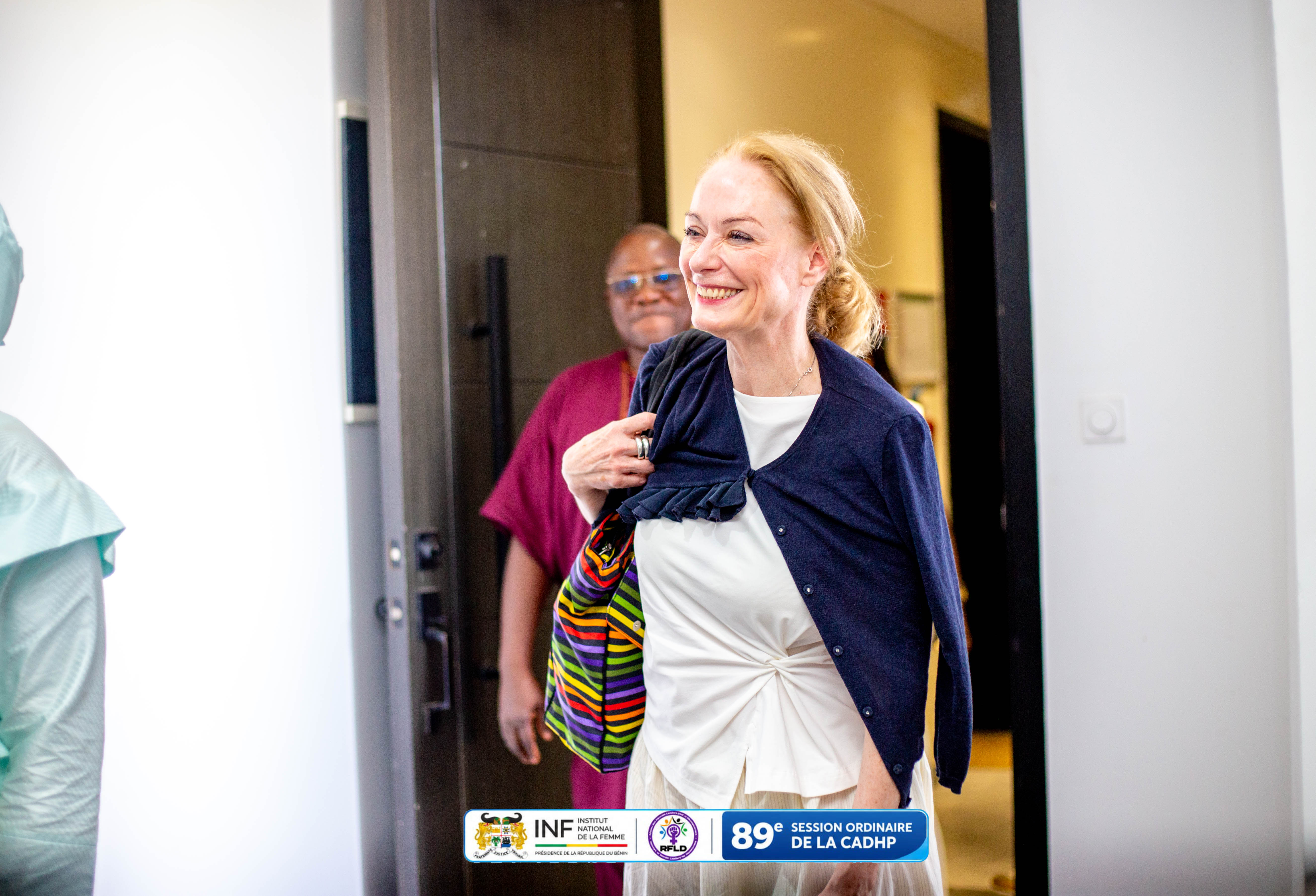 Konstanze Ricken arriving at the RFLD office