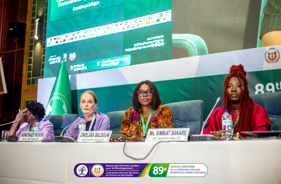 Hannah Forster, Konstanze Ricken, Omolara Balogun and Simbiat Bakare at the panel table.