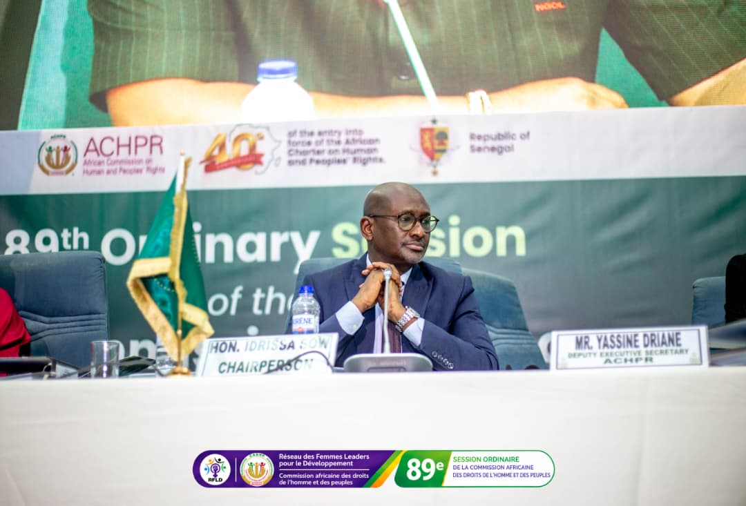 Hon. Idrissa Sow, Chairperson of the African Commission on Human and Peoples' Rights, at the panel.