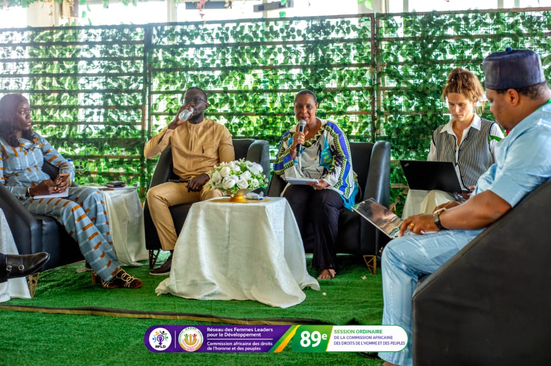 Panellists during the opening exchange on digital violence and the fundamental rights of women and girls.