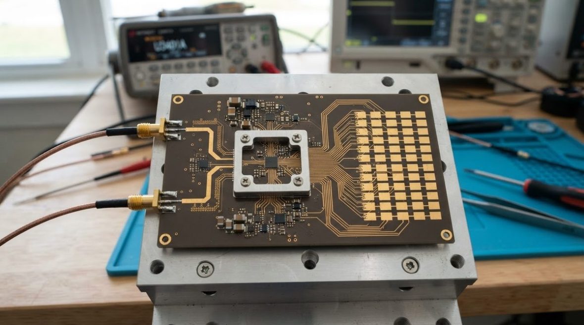 Millimeter-wave radar module with patch antenna array