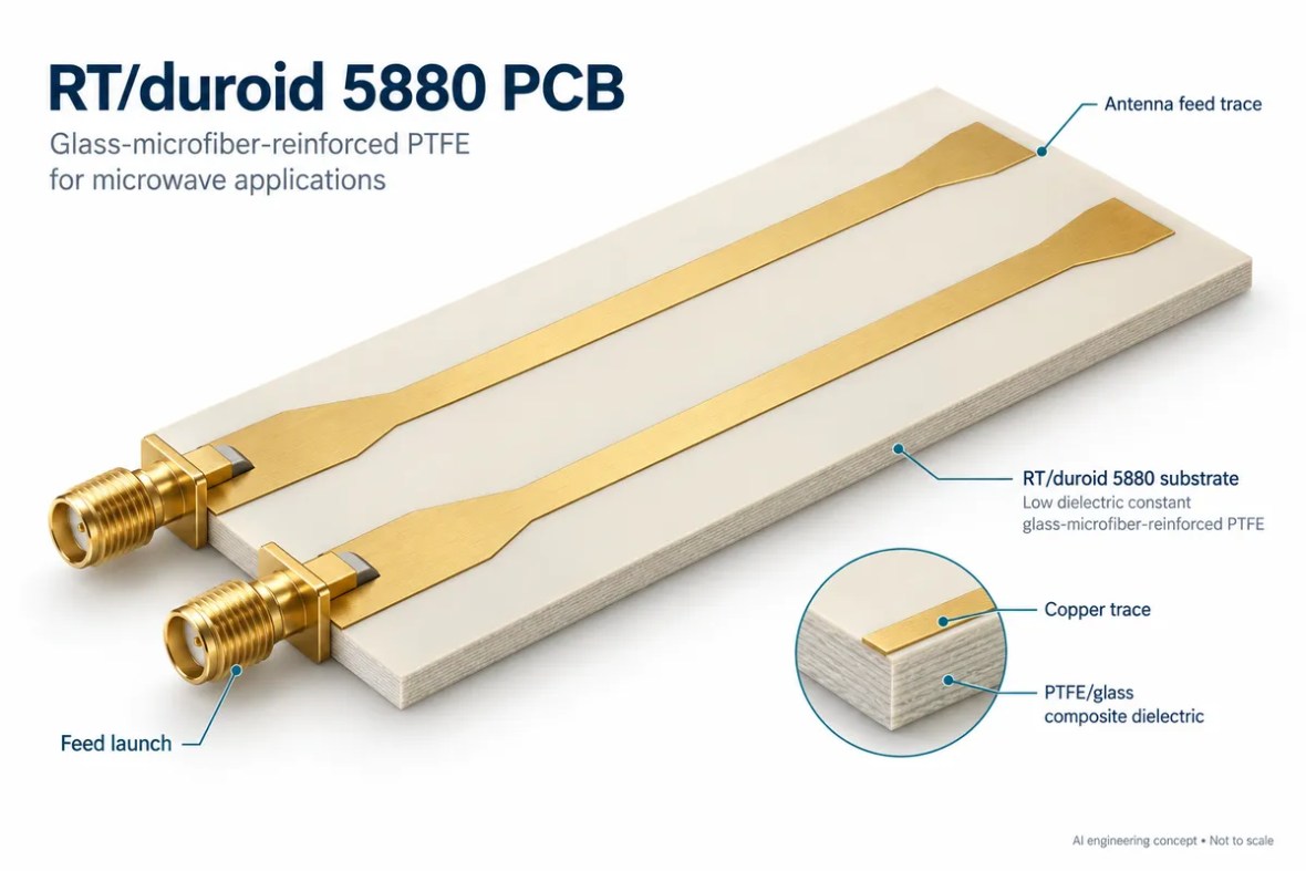AI PTFE laminate concept for a low-loss communication PCB