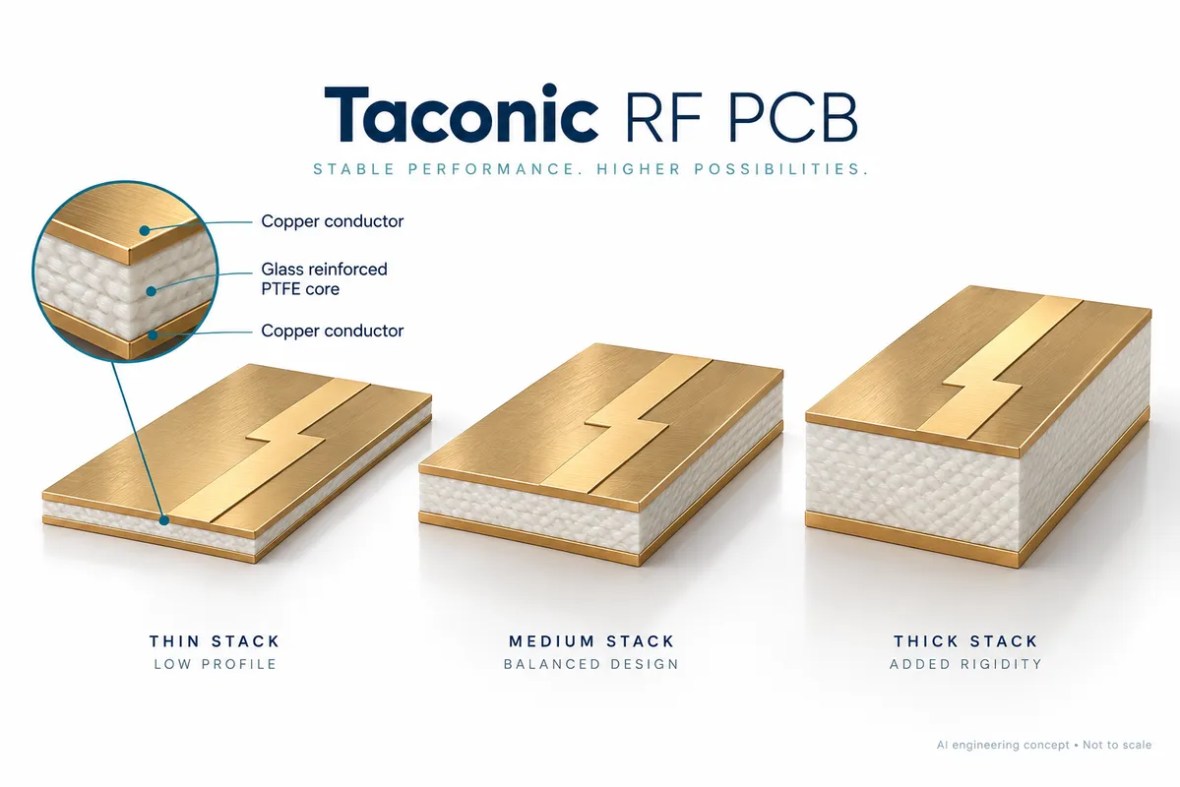 Taconic PCB RF engineering concept, AI illustration