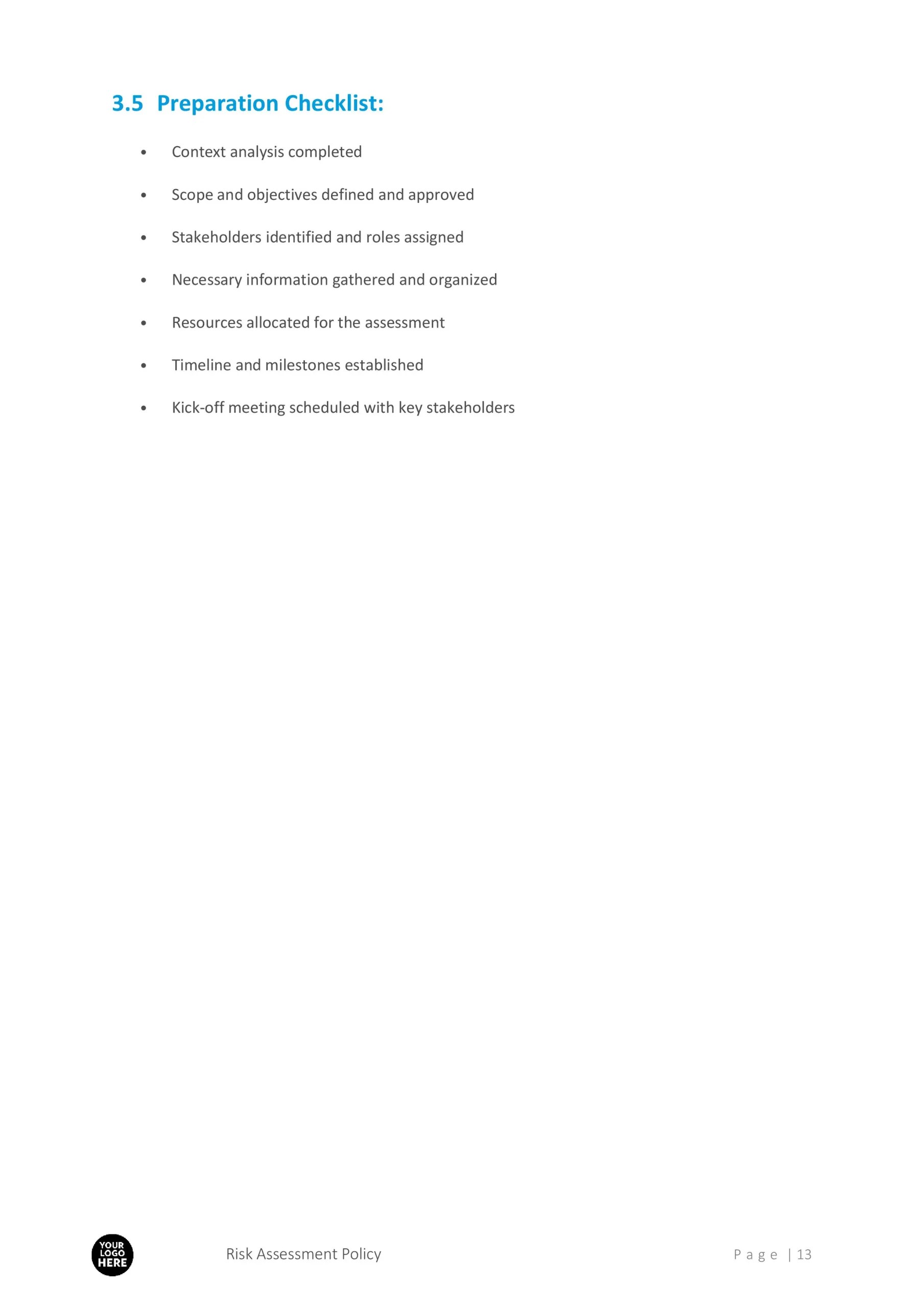 Risk Assessment Process, Policy Template 7 Risk Assessment Process, Policy Template - Image 7