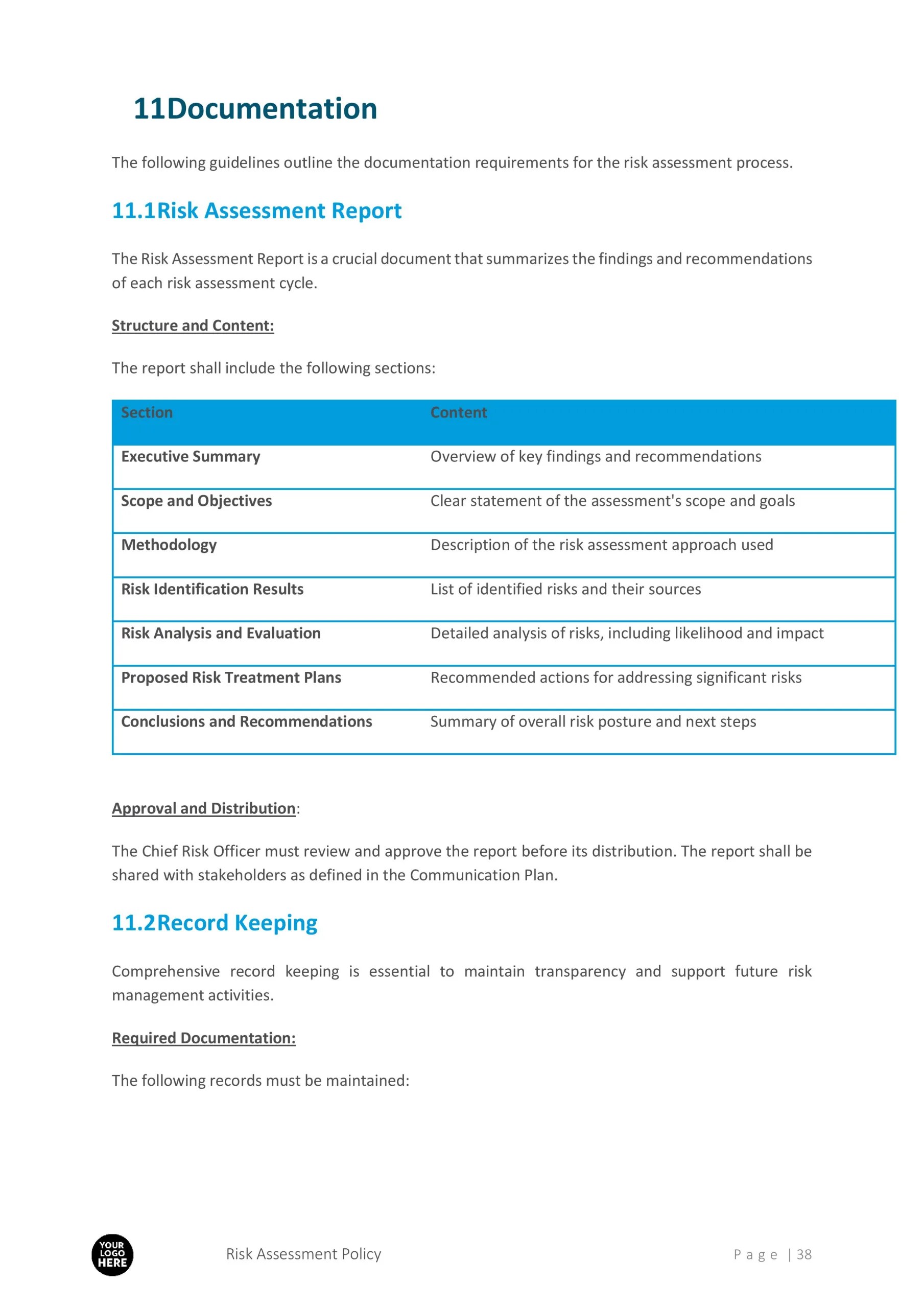Risk Assessment Process, Policy Template 12 Risk Assessment Process, Policy Template - Image 12