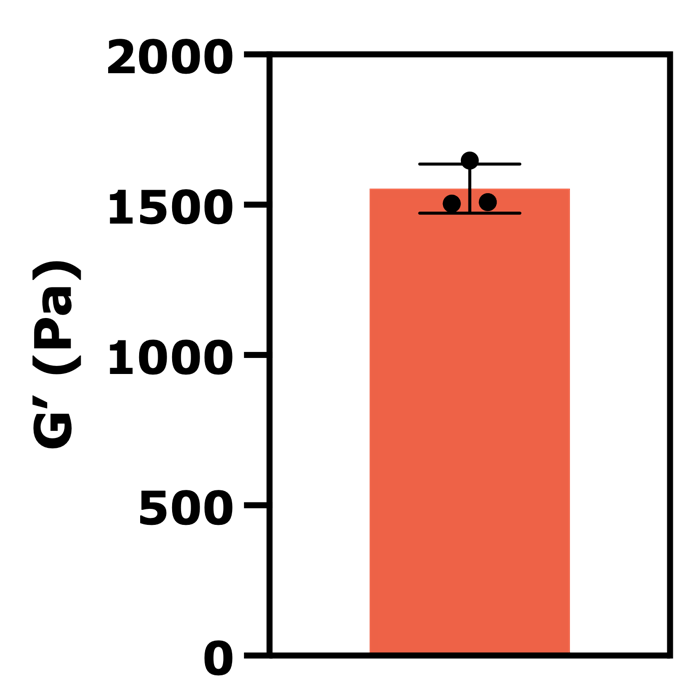 Viscoelastic properties of porcine peritoneal membrane: shear storage modulus (G′) obtained with the ElastoSens™ Bio non-destructive testing system (mean ± SD, n=3).
