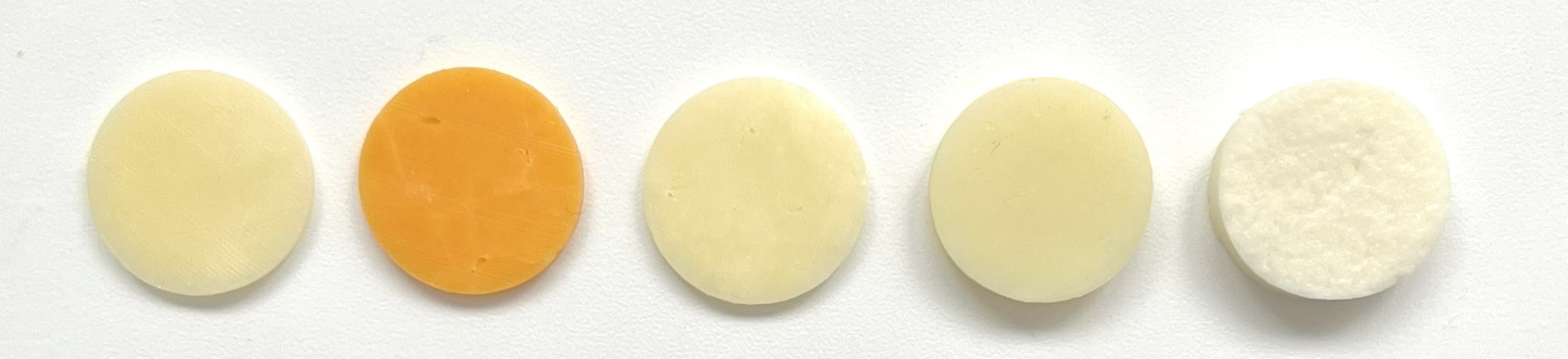 Natural cheese samples