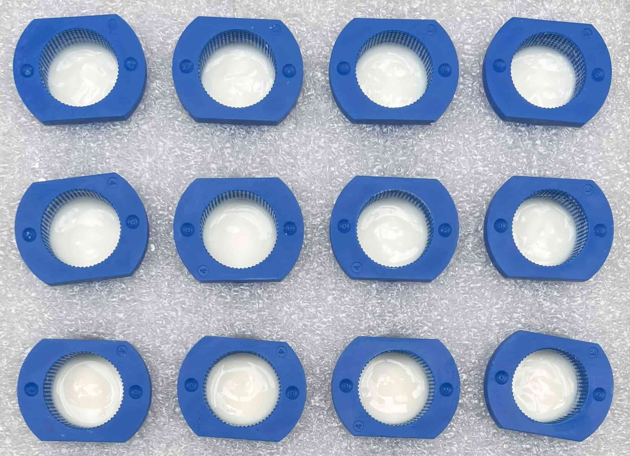 CoaguSens™ Flex macro holders with Greek yogurt.
