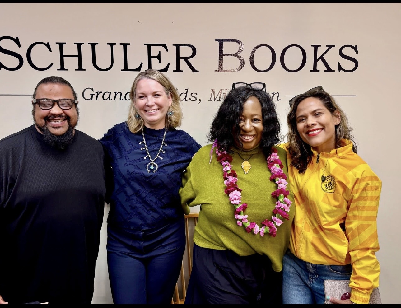 Rhonda M. Roorda with guests at Schuler Books in Grand Rapids
