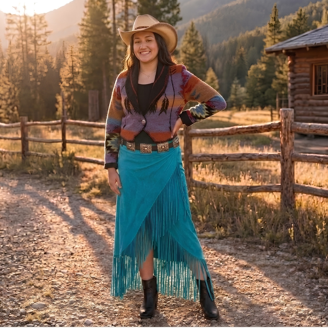 Fringe Knit Skirt