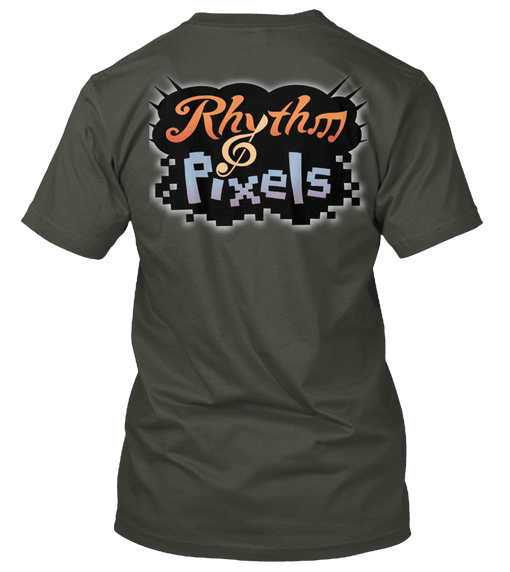 Our logo on your body. We ask that you move your body outside for maximum market-penetration. When people ask you, “hey what does that mean?” remove your shirt and give it to them!