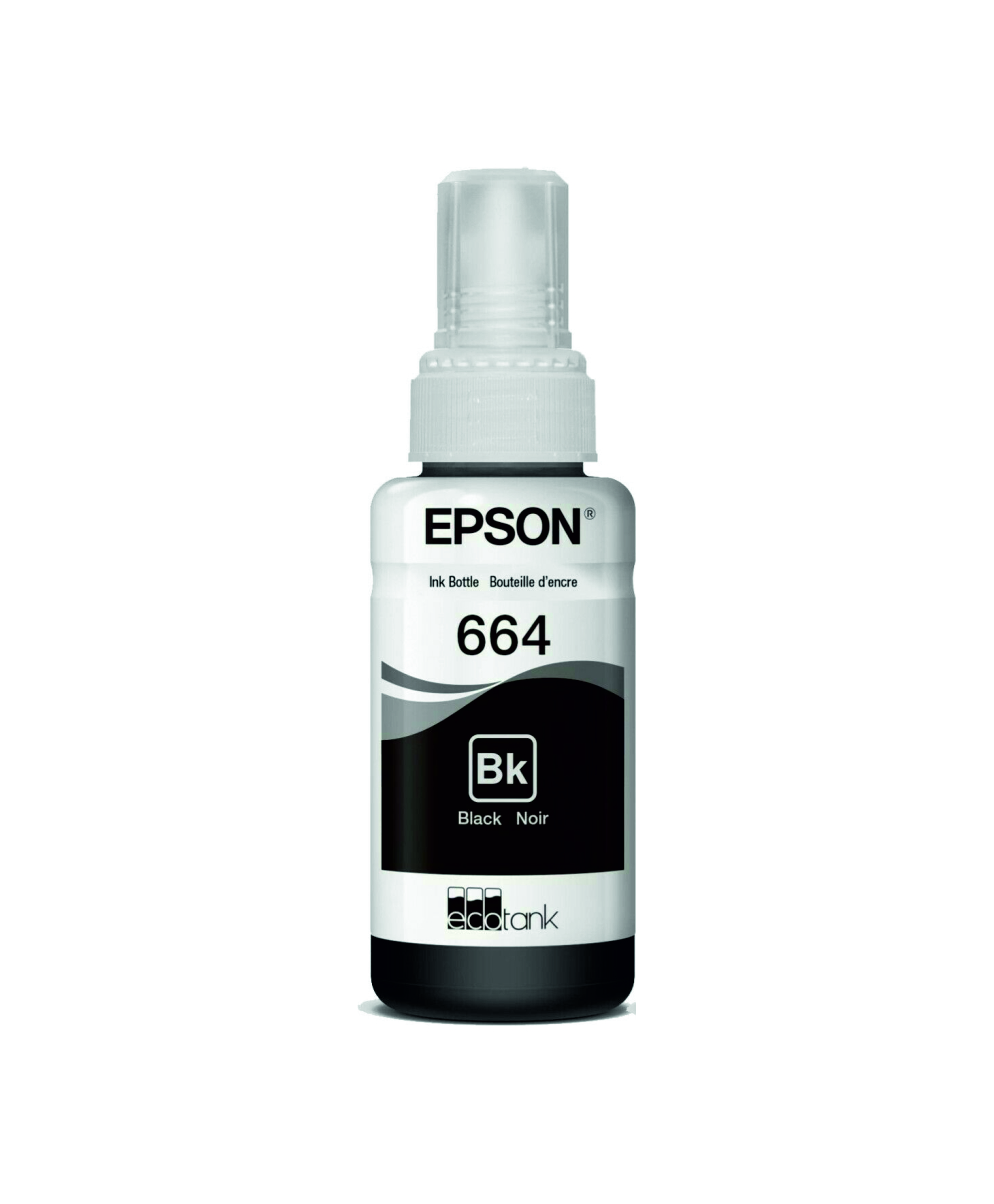 Epson T664 Black Genuine Ink Bottles - T664120-AL - Riaz Computer