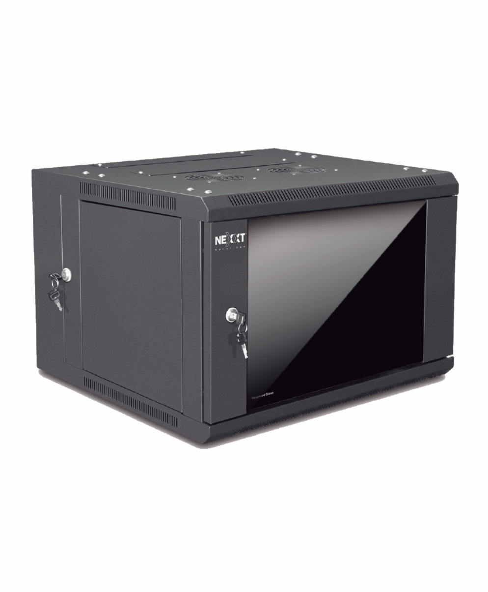 Nexxt NPC-6U65B 6U Wall Pivotable Cabinet, Fully assembled
