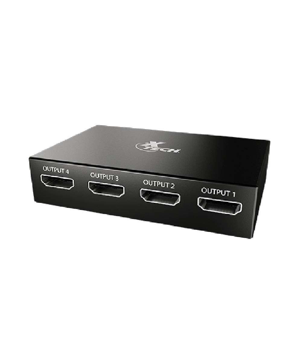 Xtech XHA-420 4-port HDMI® Splitter Box with power - Riaz Computer
