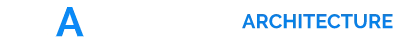 logo image of Ribble Valley Architecture text white and blue