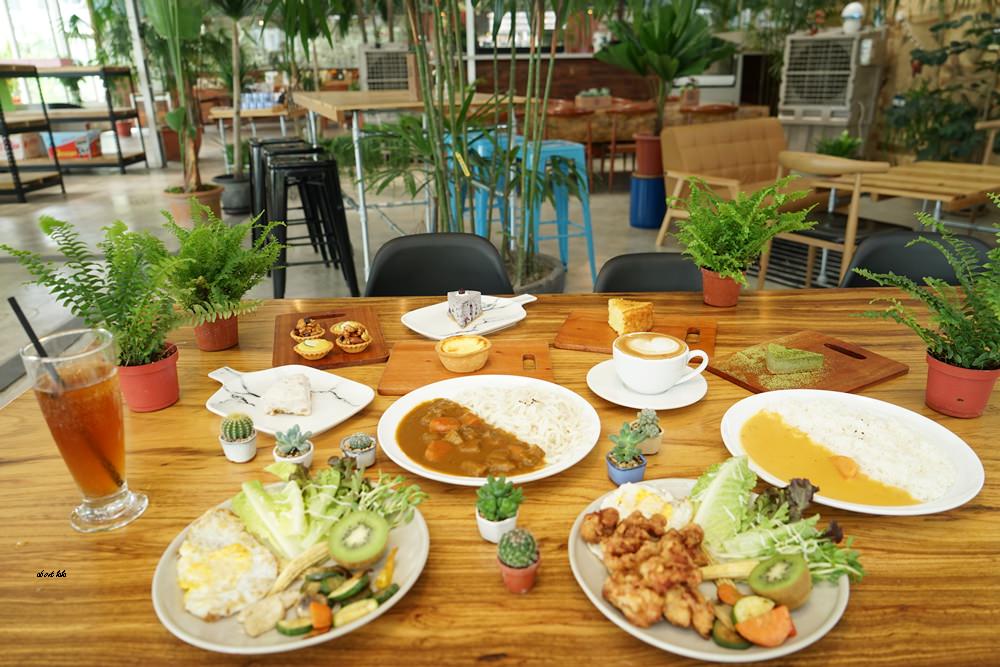 台中北屯 山姆派樂 溫室花園般的漂亮景觀餐廳 咖哩飯好吃 甜點平價 自家烘焙咖啡好喝