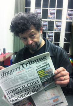 Lord Of The Rings actor Andy 'Gollum' Serkis with his precious