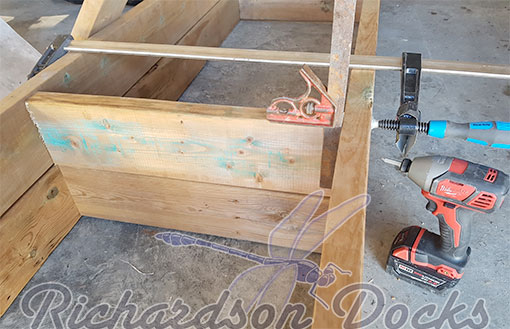 Building a dock with frames