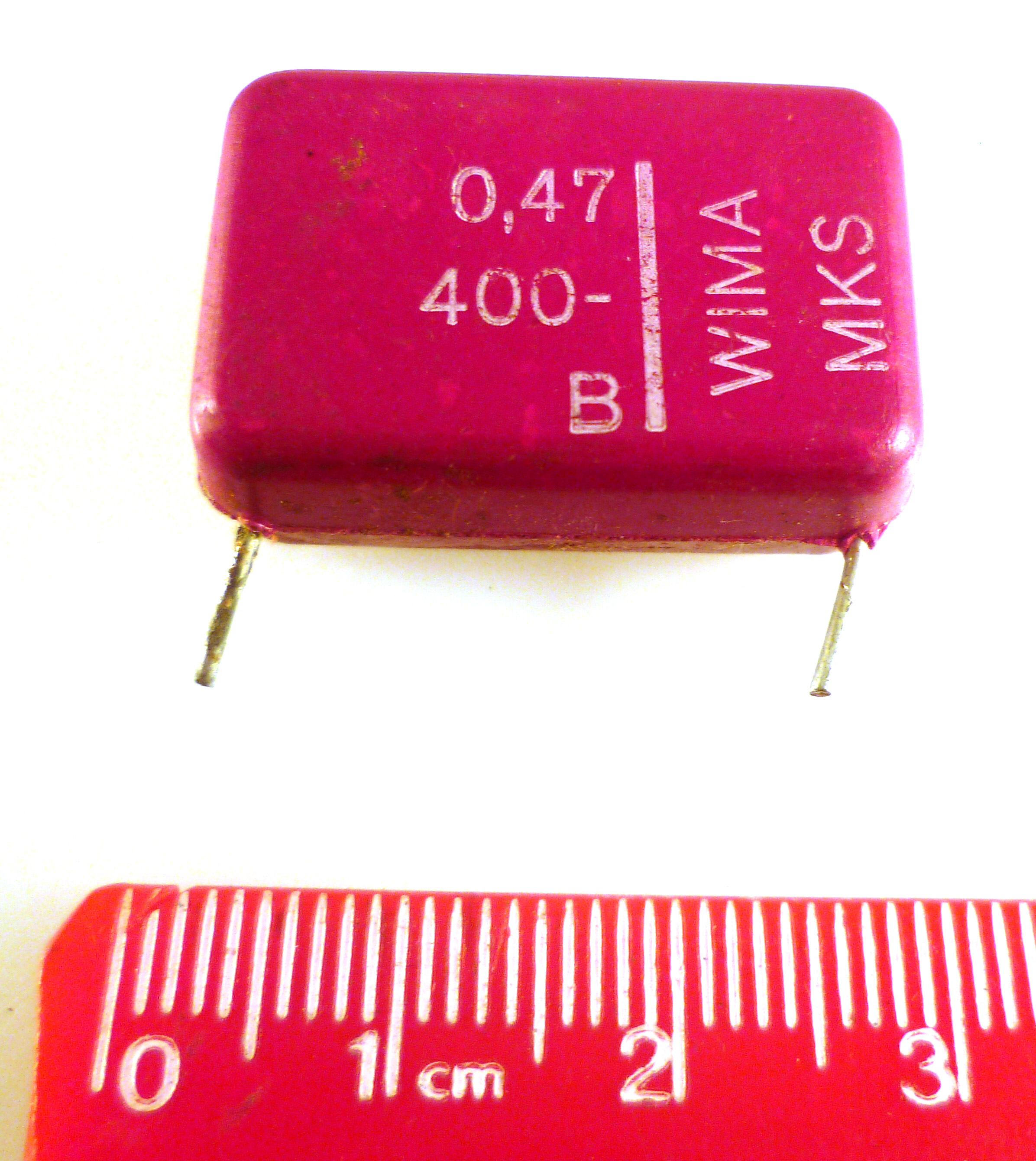 Wima MKS 0.47uF 400V Moulded Metallised Polyester Capacitor