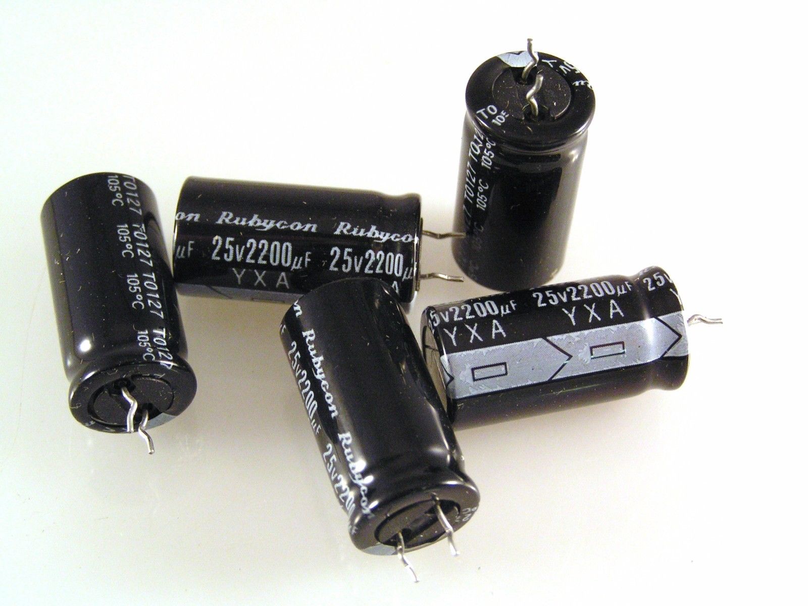 Rubycon Electrolytic Capacitor 25v 2200uf Yxa 105 C Low Esr 5 Pieces Ol0627