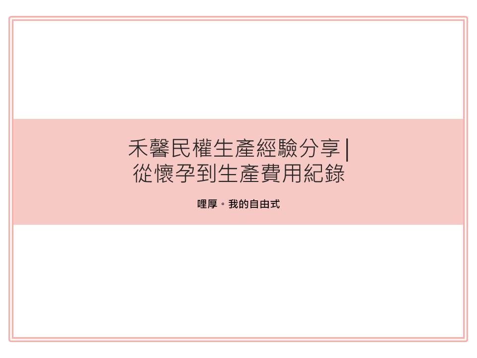 Read more about the article 禾馨民權生產經驗分享 | 從懷孕到生產費用紀錄