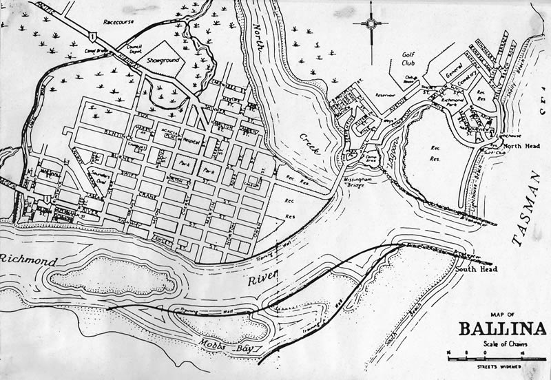 The Bar The Breakwall The Canal European History Of The Richmond River Ballina Map 