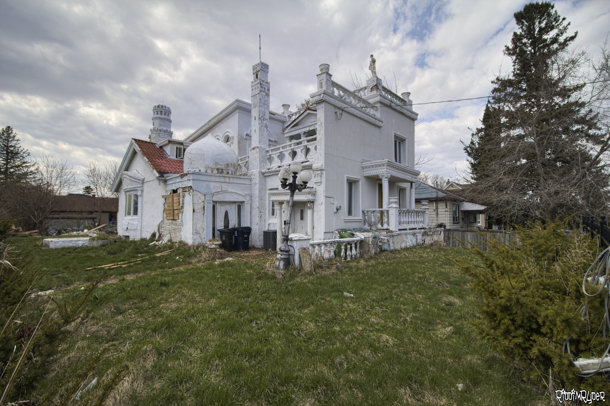 Outside the abandoneed castle