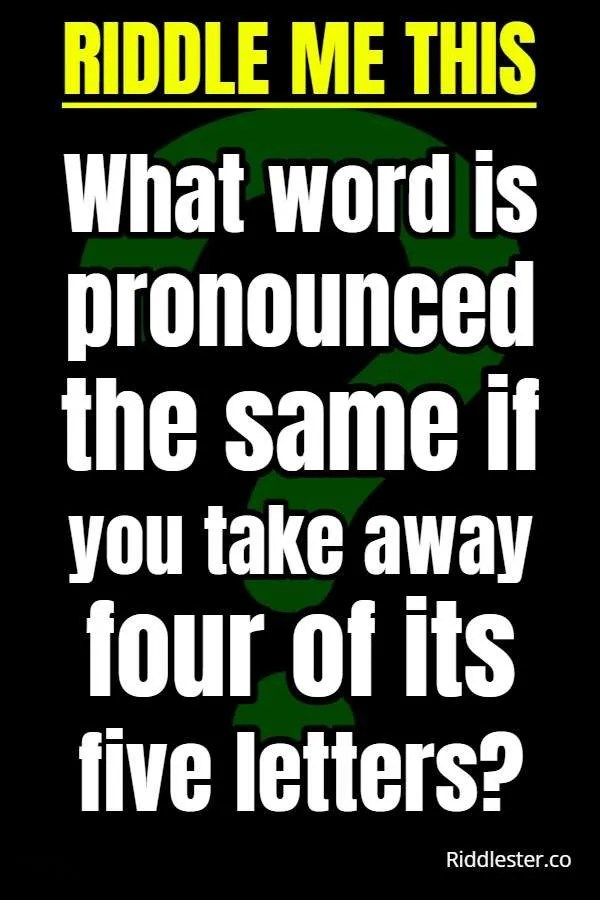 Riddle me this with answers | Brainteasers | Riddlester Riddle me this with answers | Brainteasers | Riddlester