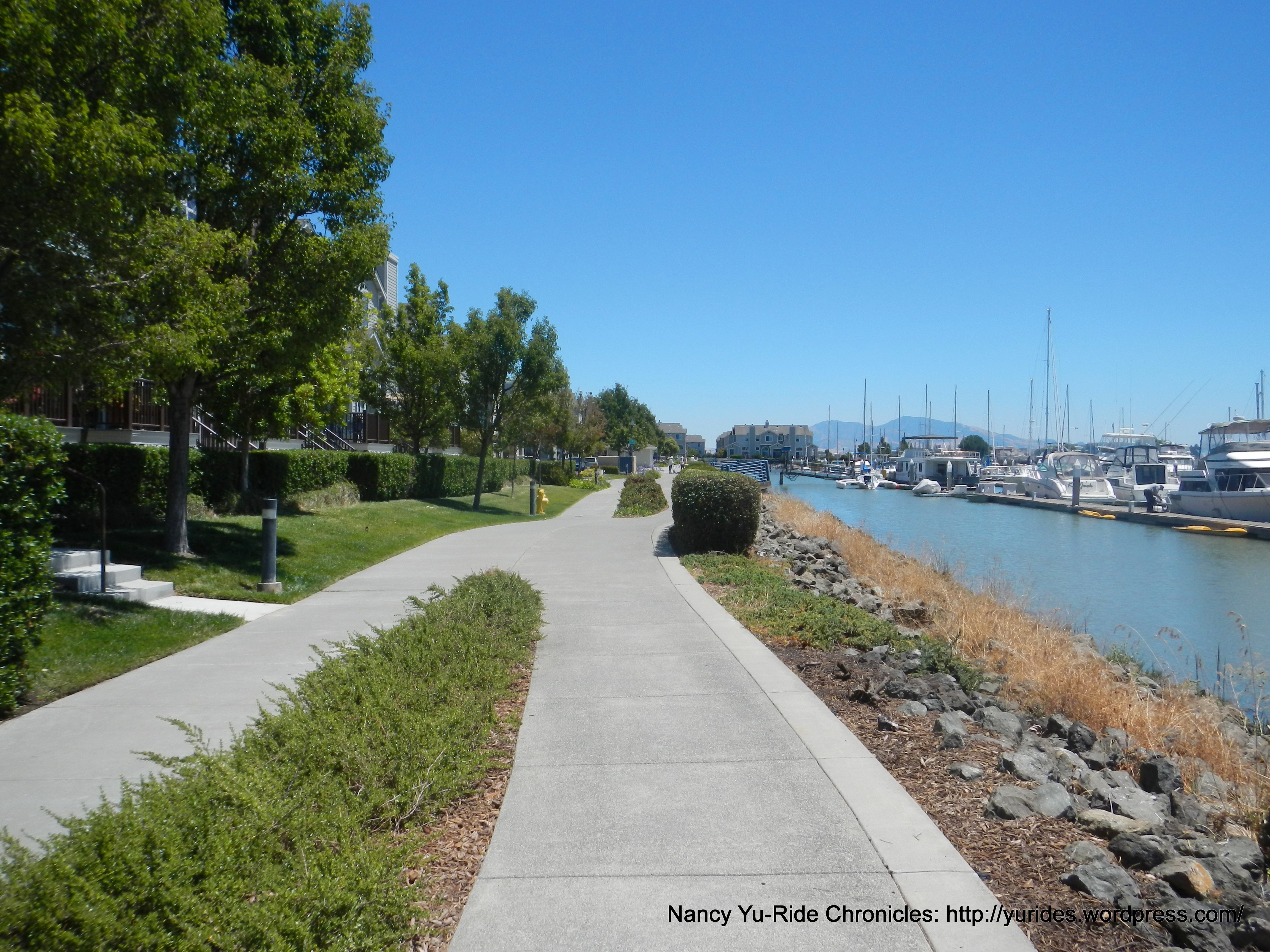 path along the marina