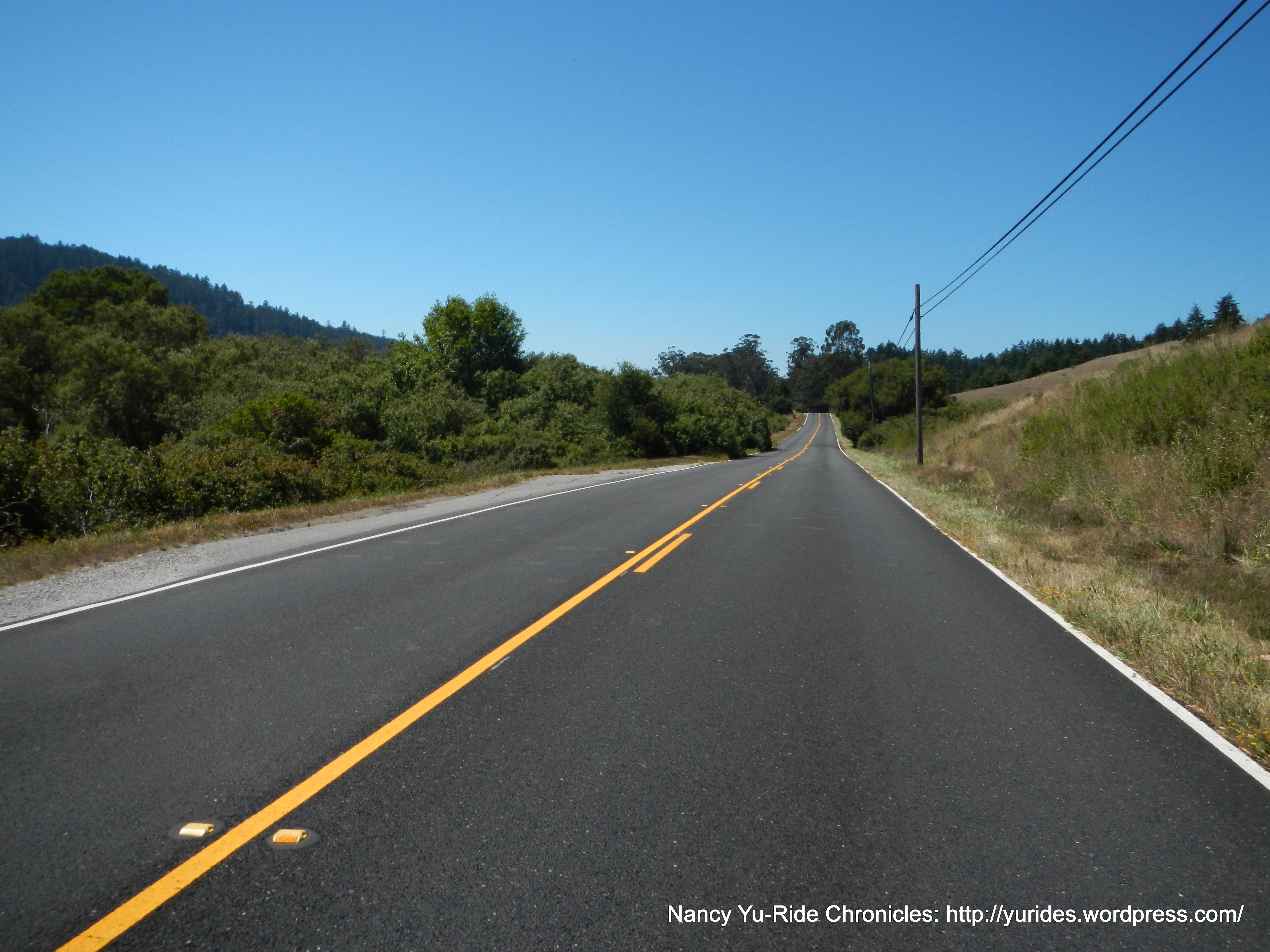 rolling terrain on CA-1 N