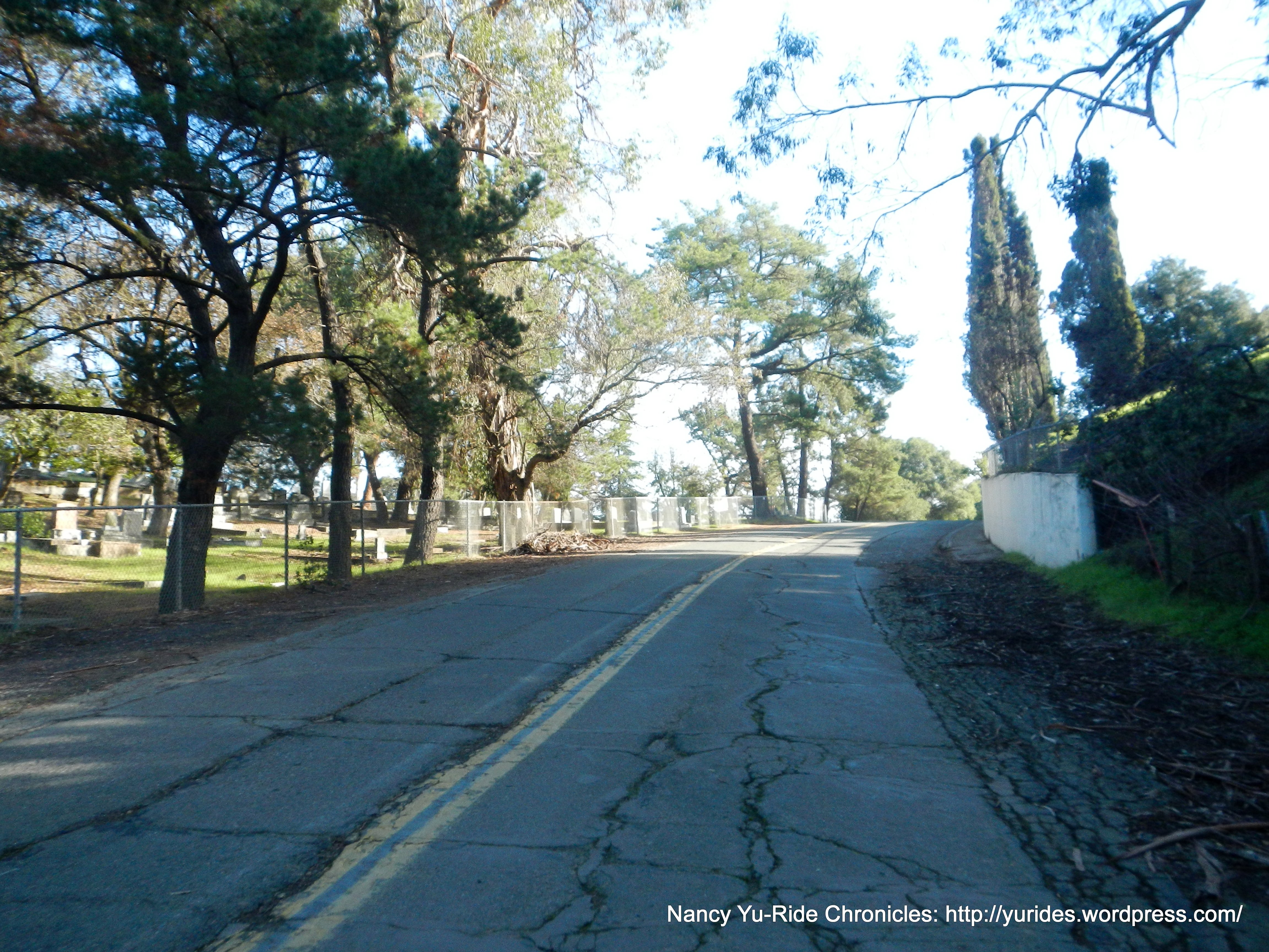 climb up to cemetery