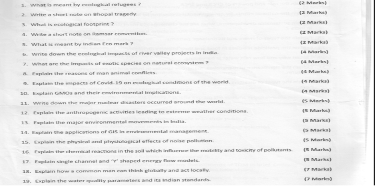 Range Forest Officer recruitment Descriptive type Question Paper ...