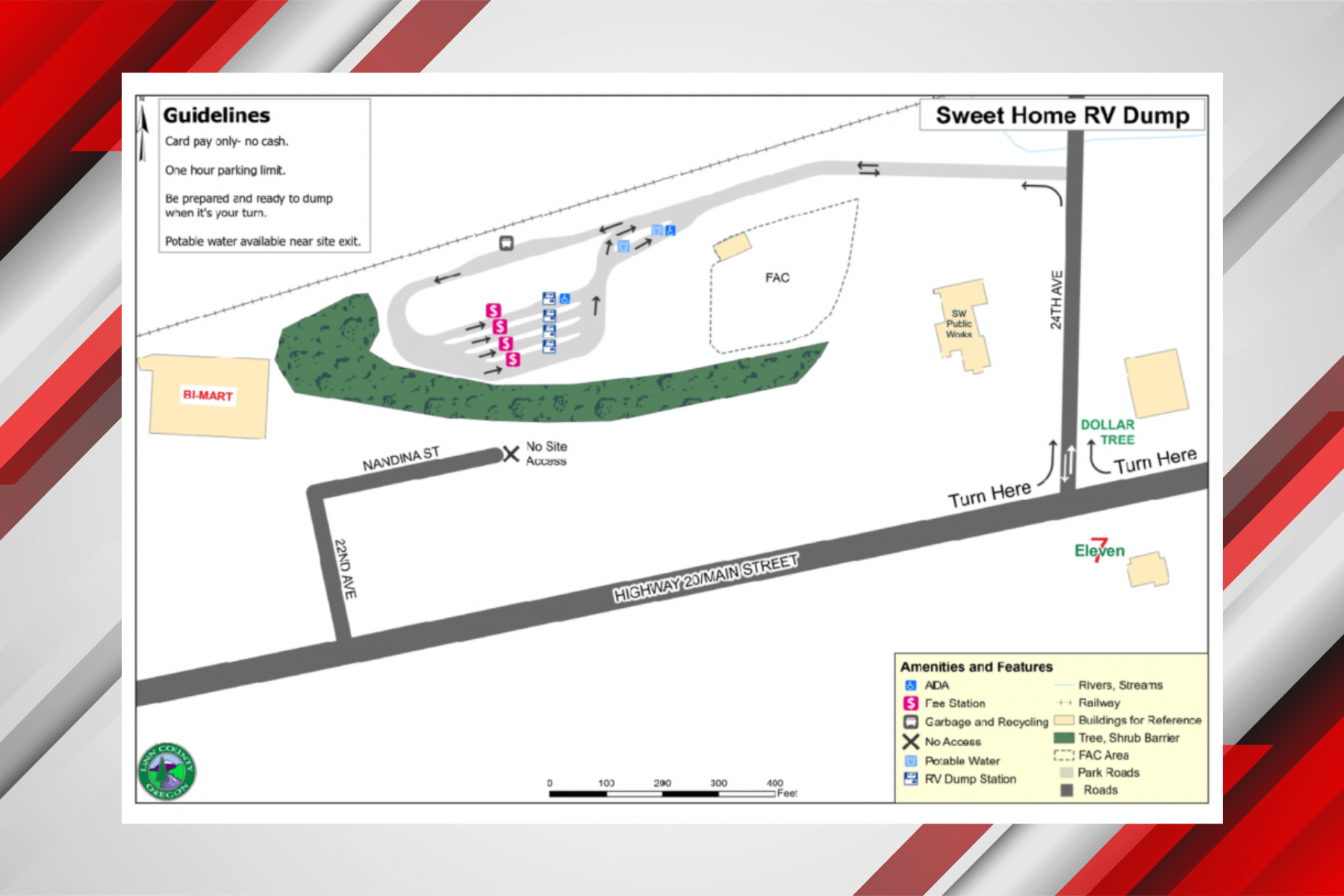 Linn County RV Dump Map