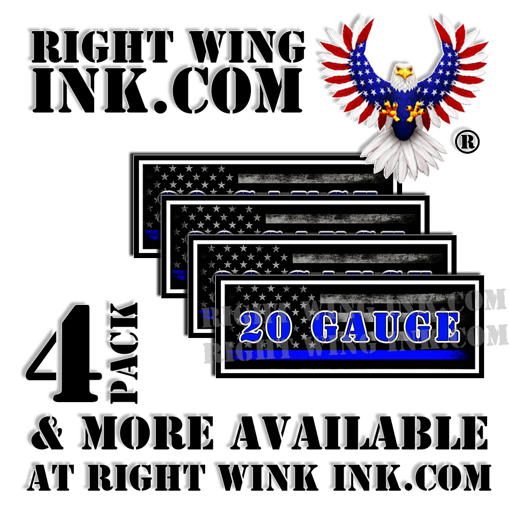 20 Gauge Ammo Can Decals Stickers - American Flag